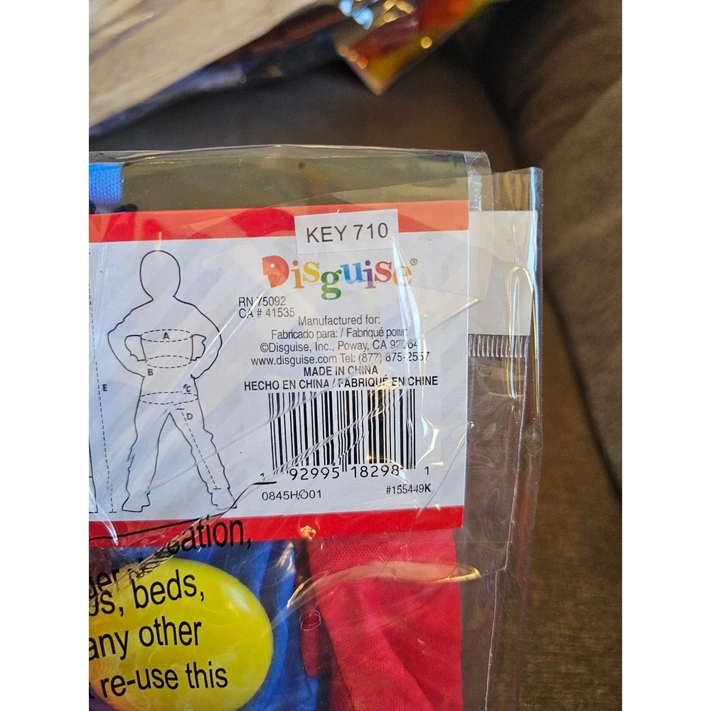 Kids‎ Super Mario Brothers Jumpsuit Costume Hat M 7-8 Mustache Disguise